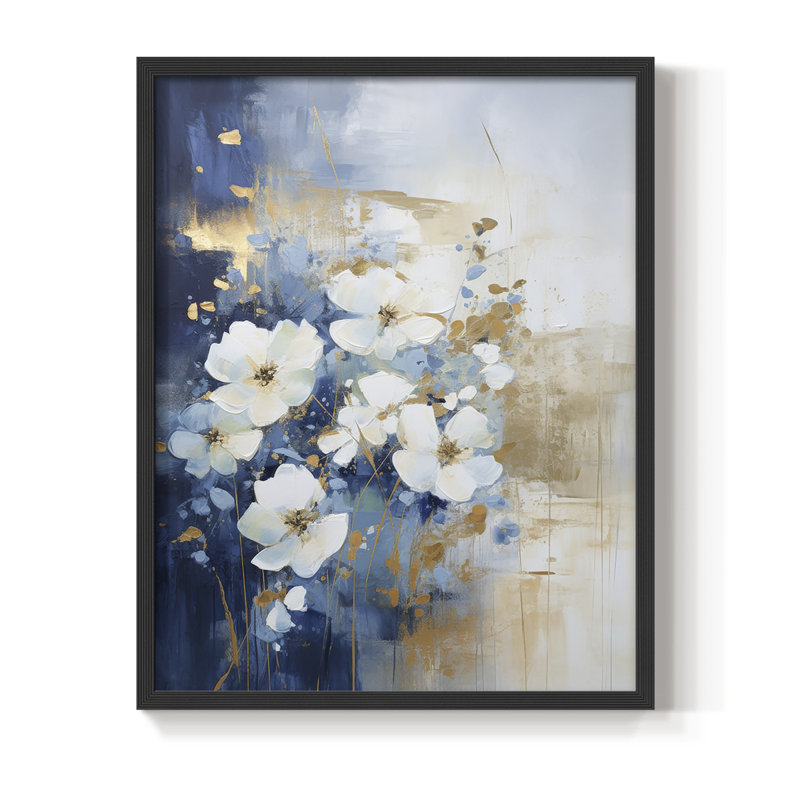 ◆タチカワ◆バーチカル◆W309×H193◆O-2512BL3◆ Winston Porter FLORAL Series CCLXXI -Premium Framed Print -Ready